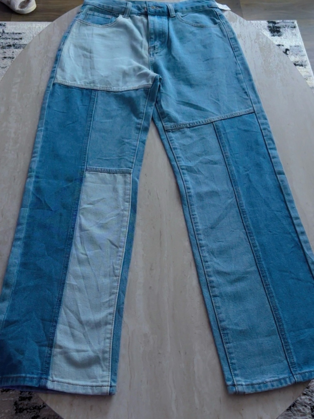 Patchwork Light Blue Women’s Jeans